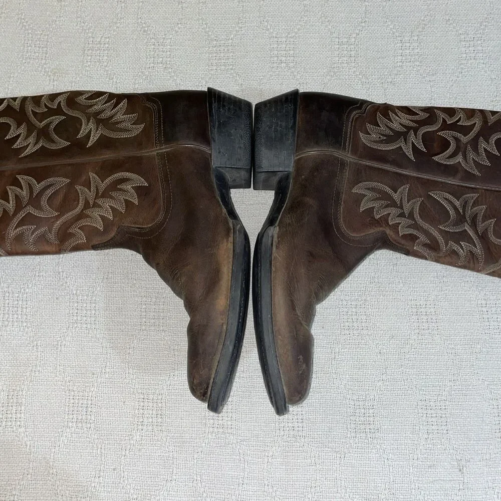 Ariat Men’s Western Boots Size 10 D Brown Leather Cowboy Rodeo Outdoors